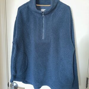 Koolaburra by UGG Blue Sherpa Half-Zip Pullover